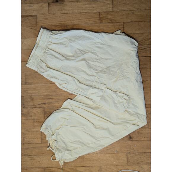 RTR DONNI. Cream Relaxed Nylon Cargo Pants Size XL 10-12 loose jogger - Picture 6 of 9
